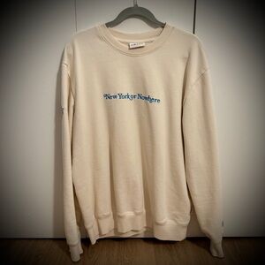 NYON Cream Men’s NY Knicks Crew Neck Sweatshirt